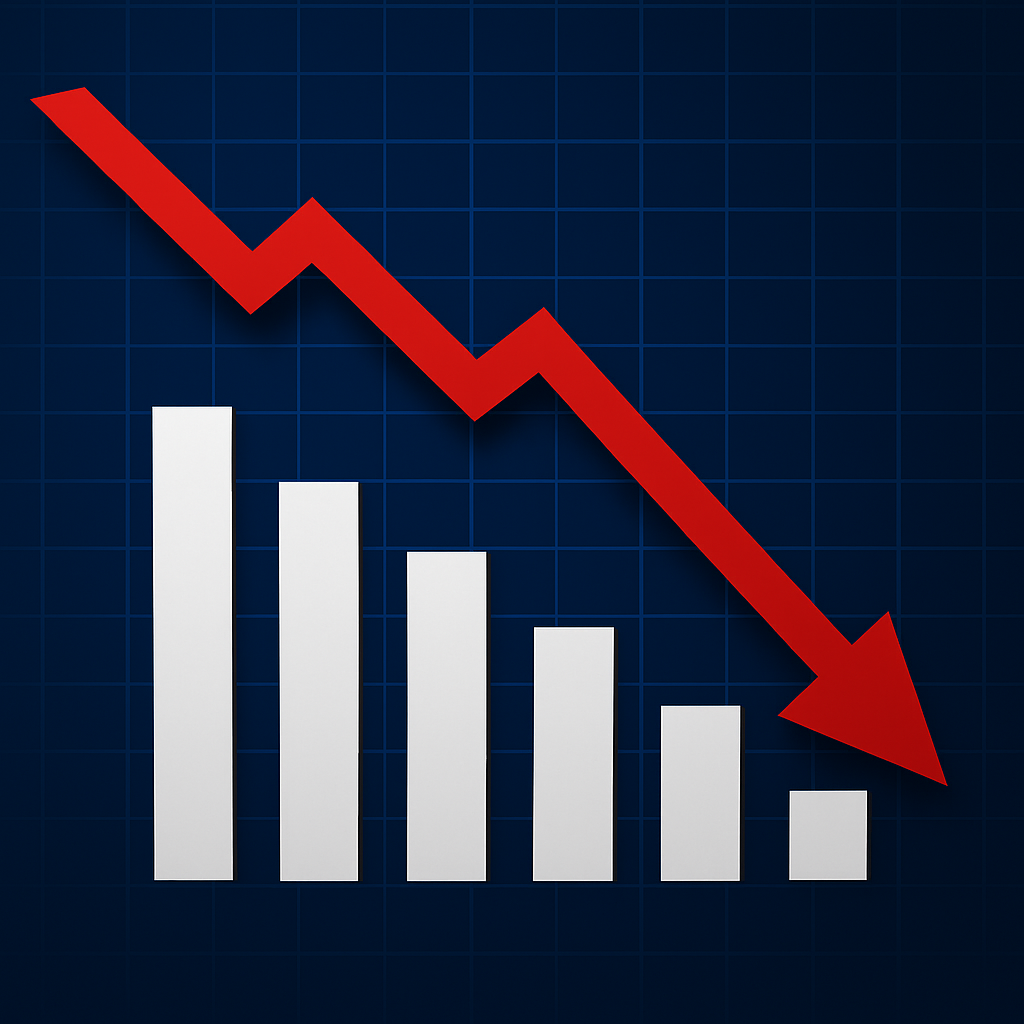 Gráfico em queda